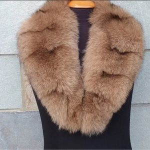 Fox fur coat collar 100% genuine fox fur